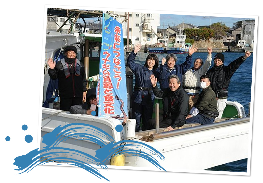 親うなぎ放流